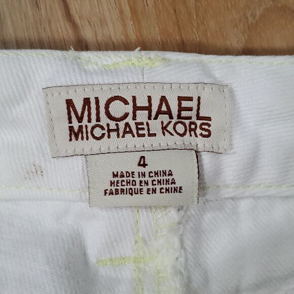 🔹️Michael Kors White Cropped Ankle Raw Hem Jeans Size 4/27 - Picture 8 of 15